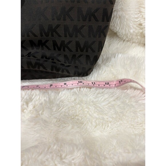 Michael Kors Tote Bag Womens Large Brown/Black MK Logo Monogram Gold - Picture 2 of 10